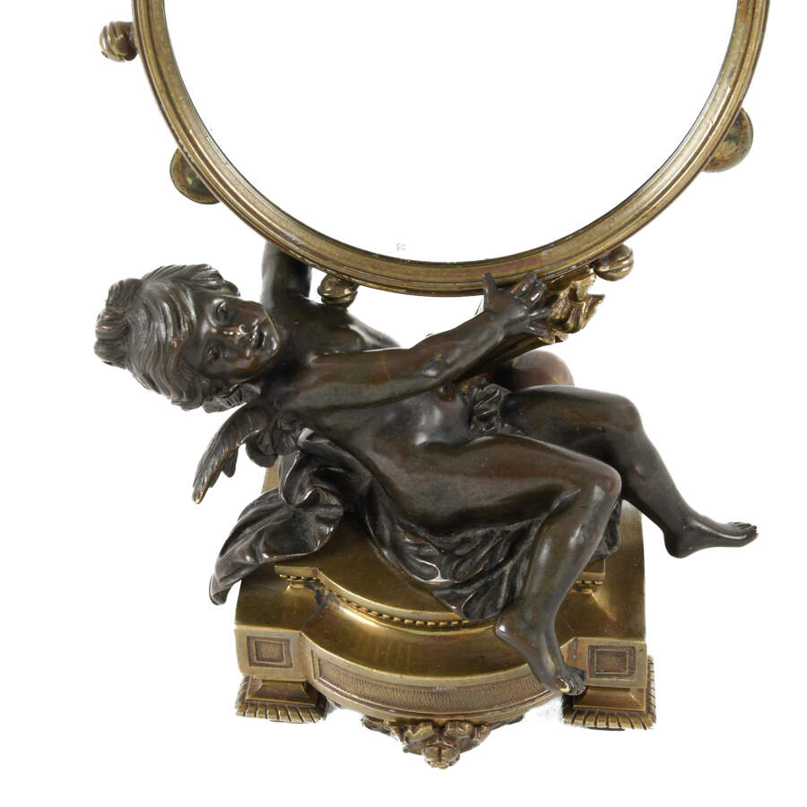 Bronze Cherub Vanity Mirror-3