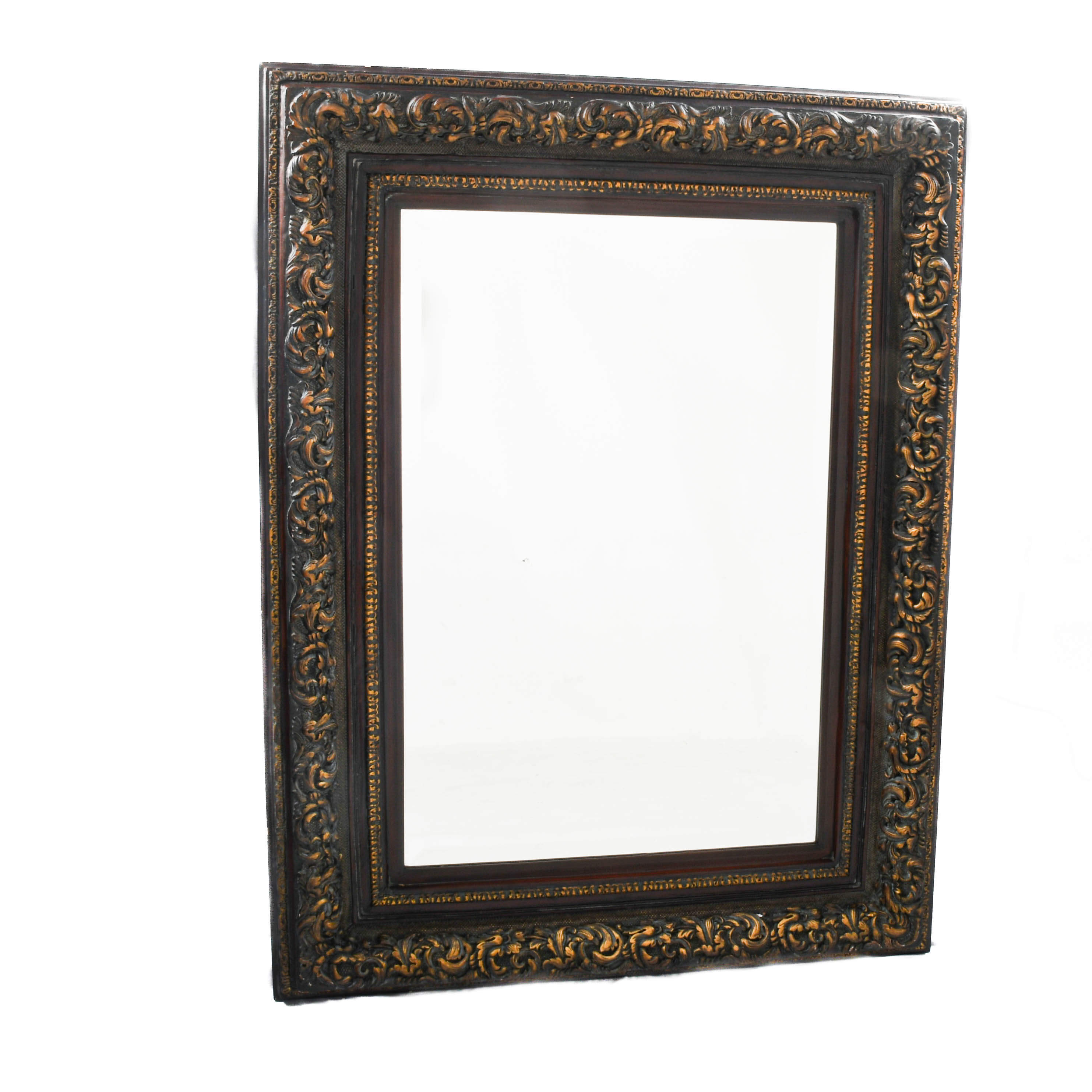 Mirror in Ornate Wood Frame-1