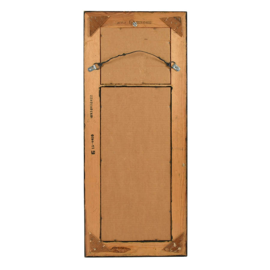 Tapestry Inlaid Trumeau Wall Mirror-5