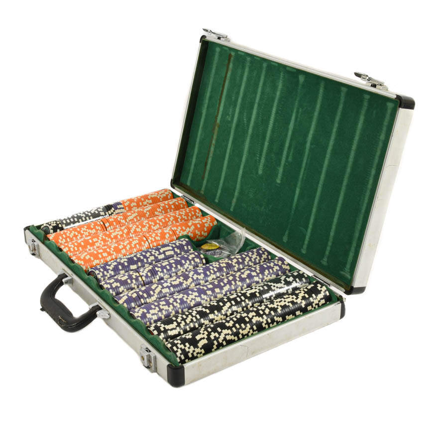 Casino Poker Chip Set with Case-6