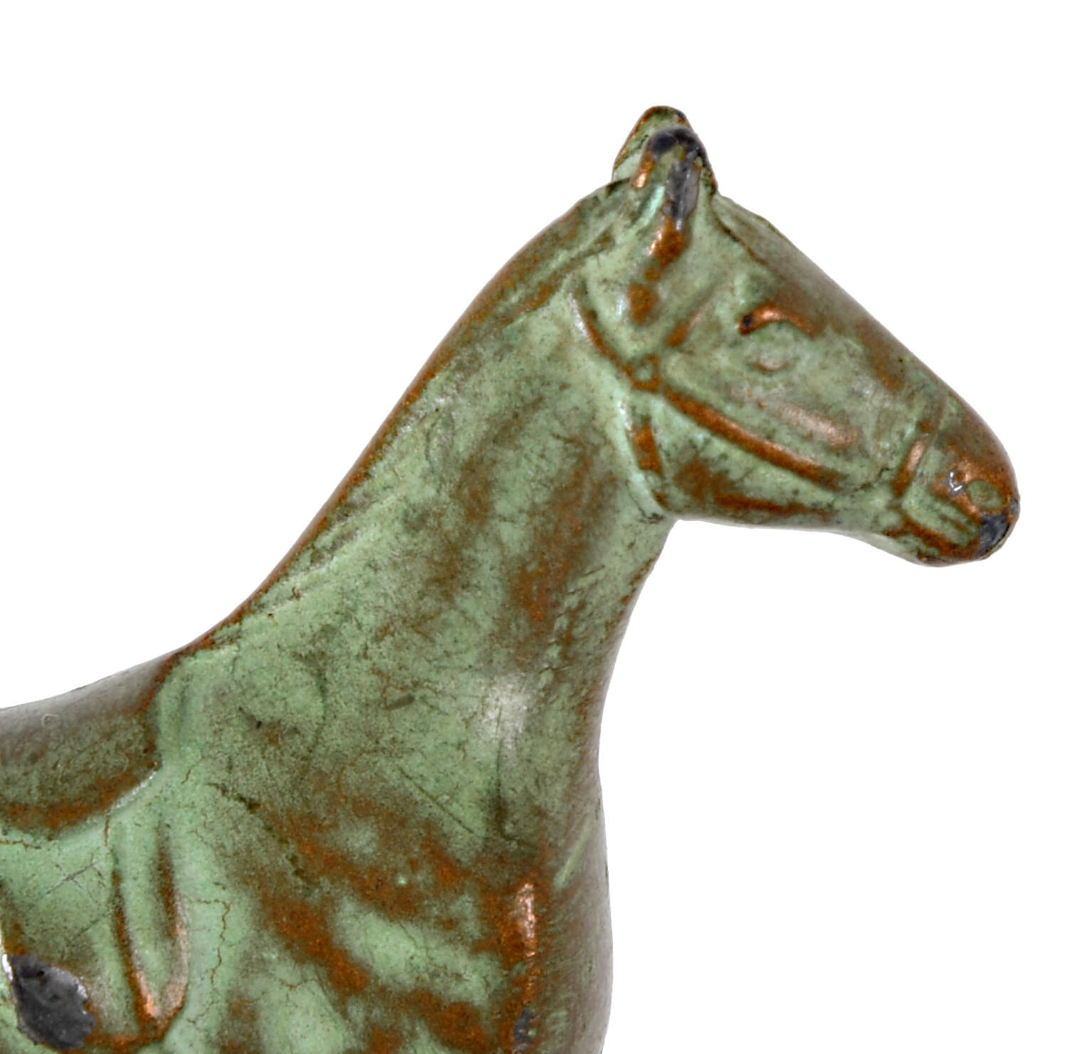 Grouping of Five Cast Bronzed Metal Horse Statues-3