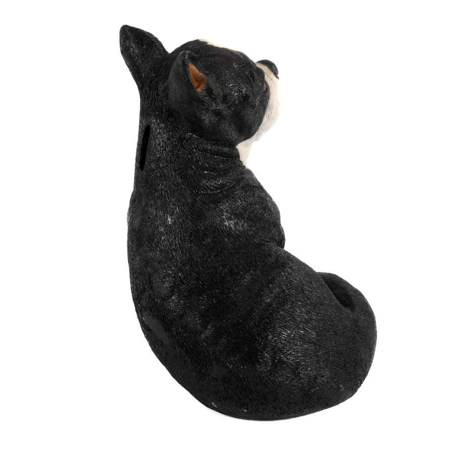 Mid-Century Modern Chalkware Boston Terrier Dog Sculpture Bank-13