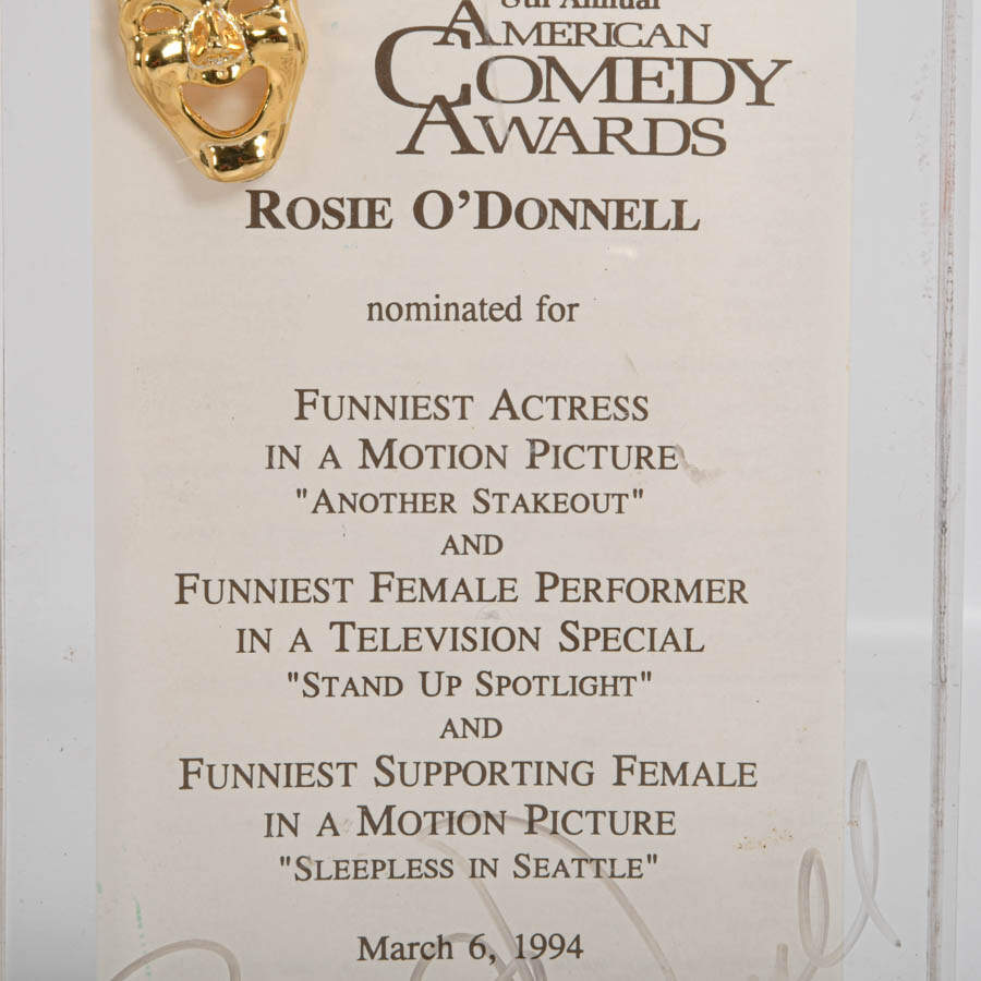 Signed 8th Annual American Comedy Awards Rosie O'Donnell Award-3