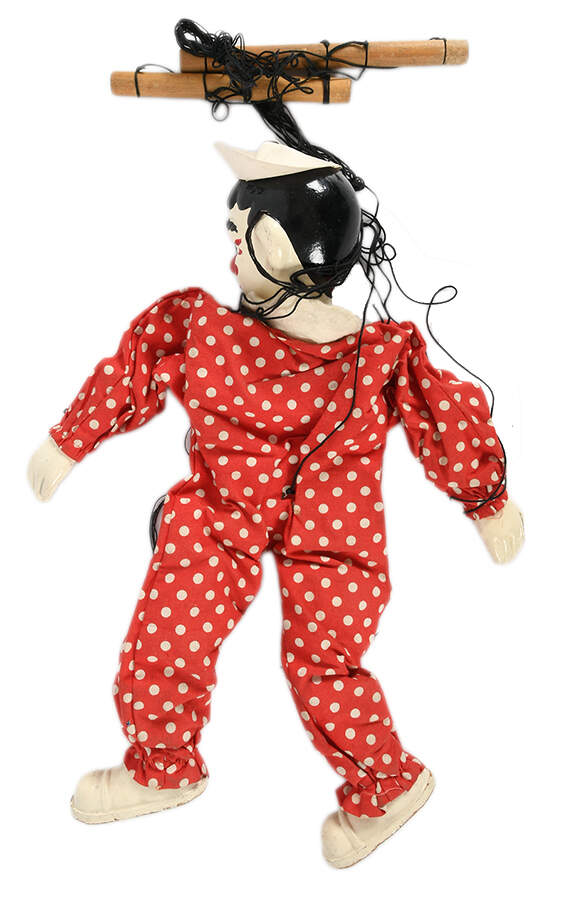 1938 Clippo the Clown Marionette in Original Box-3