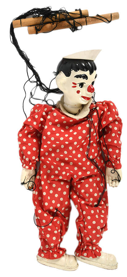 1938 Clippo the Clown Marionette in Original Box-2