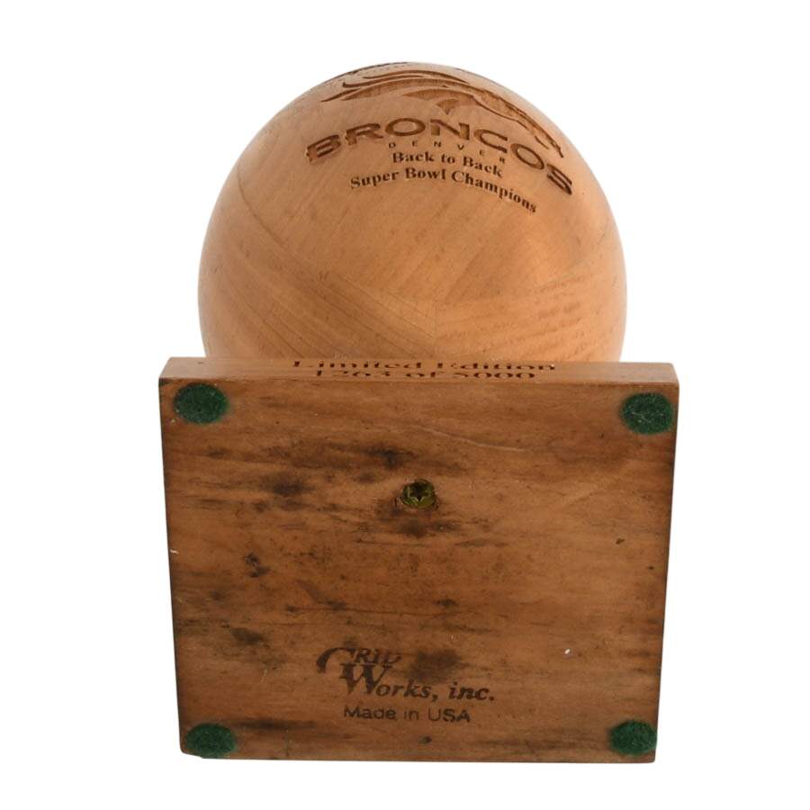 Grid Works Incorporated Super Bowl XXXII Limited-Edition Wood Football-9
