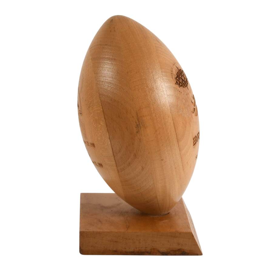 Grid Works Incorporated Super Bowl XXXII Limited-Edition Wood Football-7
