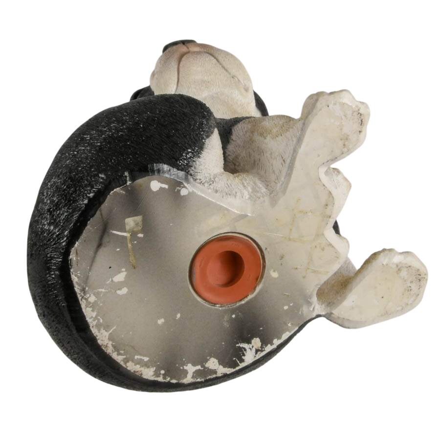 Mid-Century Modern Chalkware Boston Terrier Dog Sculpture Bank-8