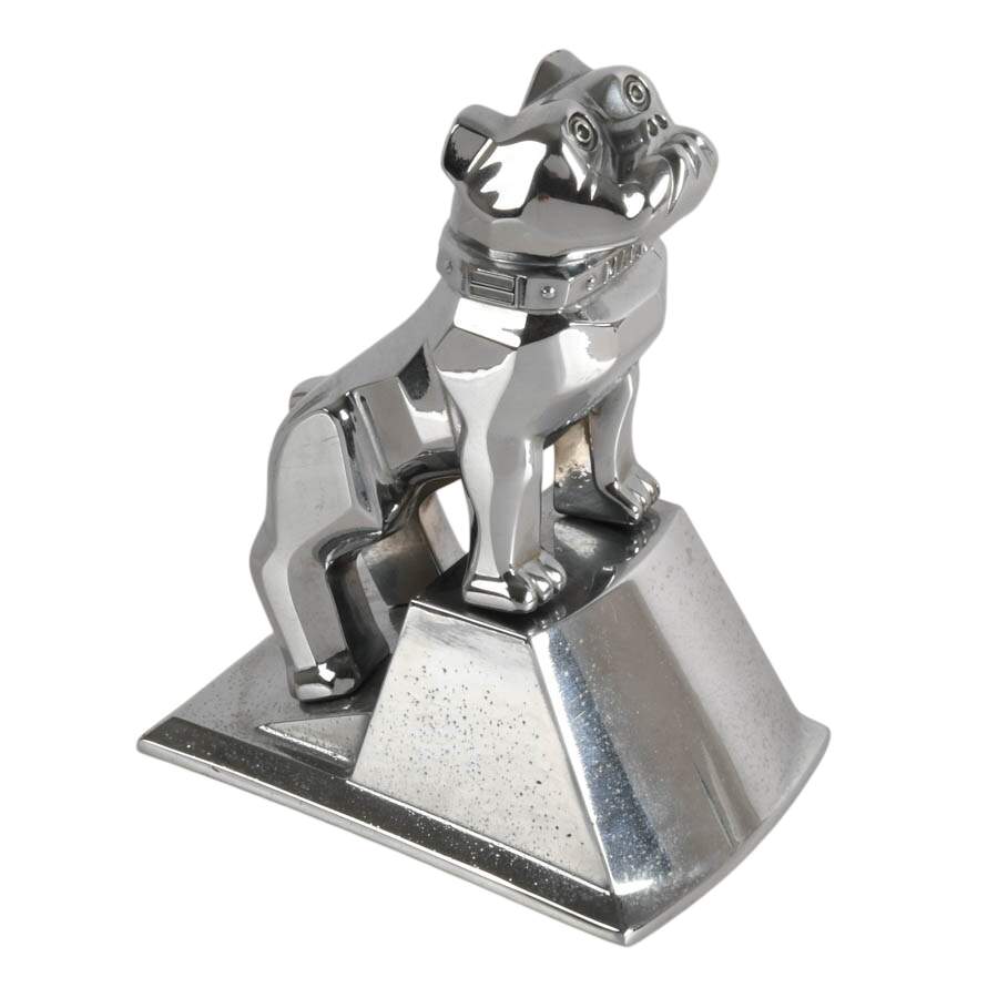 Mack Trucks Chrome Bulldog Hood Ornament with Base-5