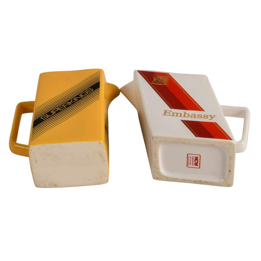 Grouping of Five Alcohol Advertising Ceramic Pitchers-6