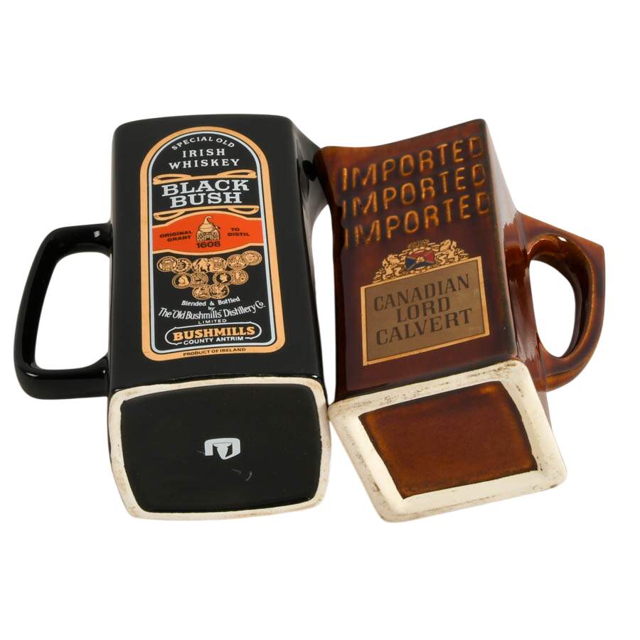 Grouping of Five Alcohol Advertising Ceramic Pitchers-3