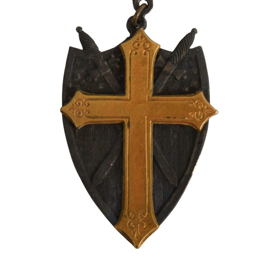 1877 Catholic Knights of America Badge Manufactured by Trebus Steiner-10