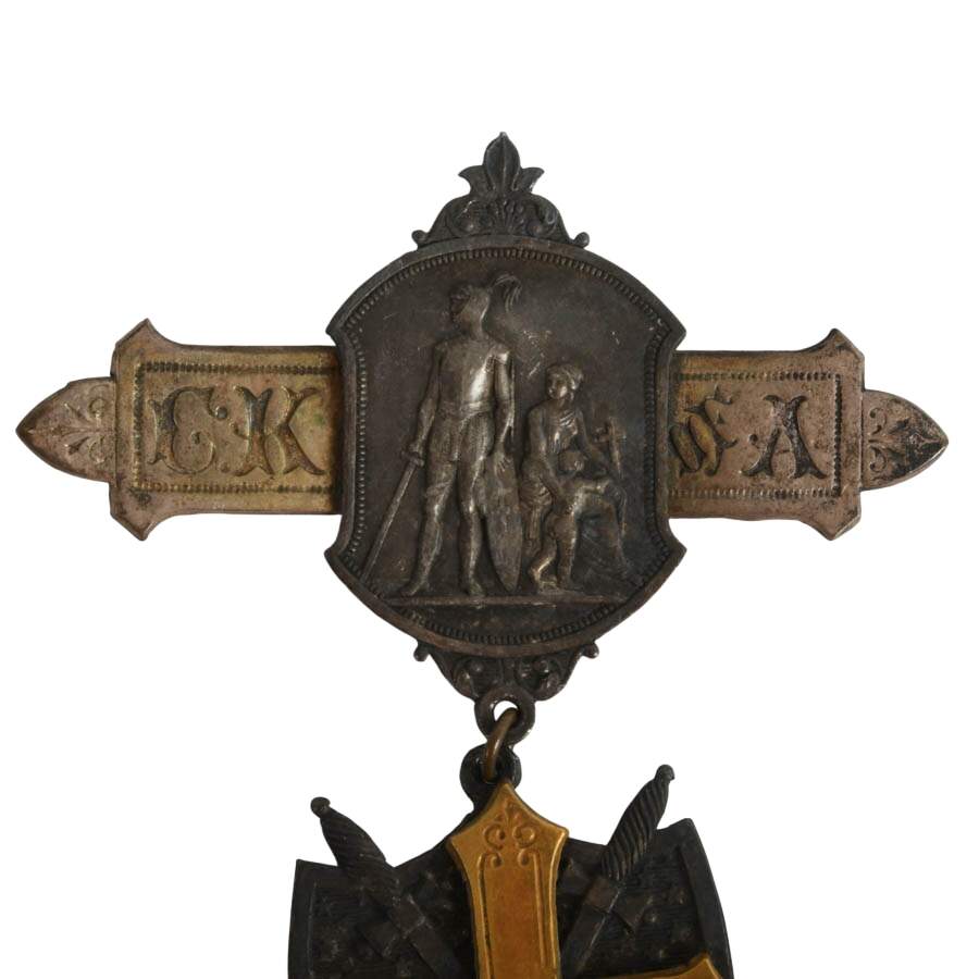 1877 Catholic Knights of America Badge Manufactured by Trebus Steiner-8