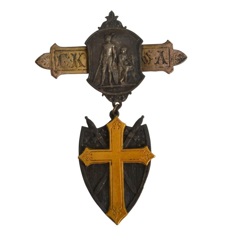 1877 Catholic Knights of America Badge Manufactured by Trebus Steiner-6