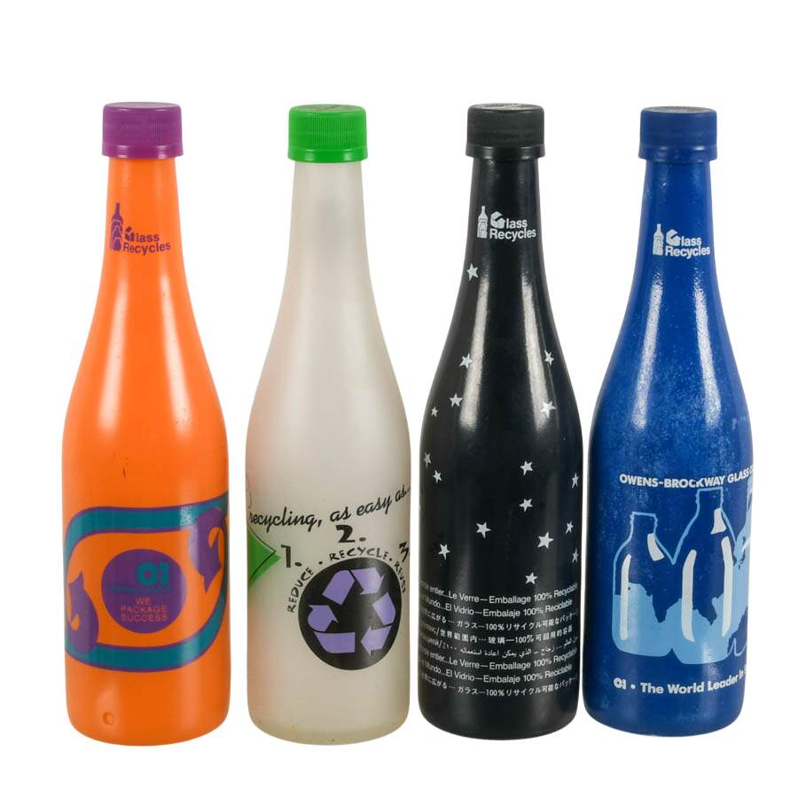 Four Recycling Themed NSDA Convention Commemorative Bottles 1990-1998-2