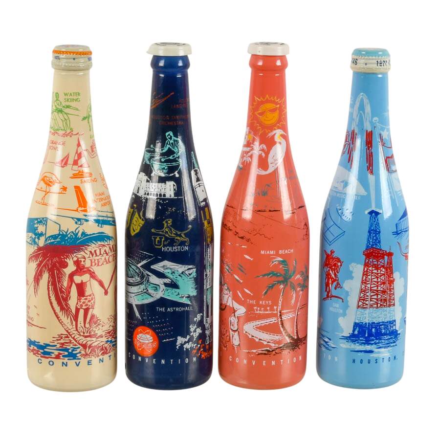 Set of Four Miami & Houston NSDA Convention Commemorative Bottles-2