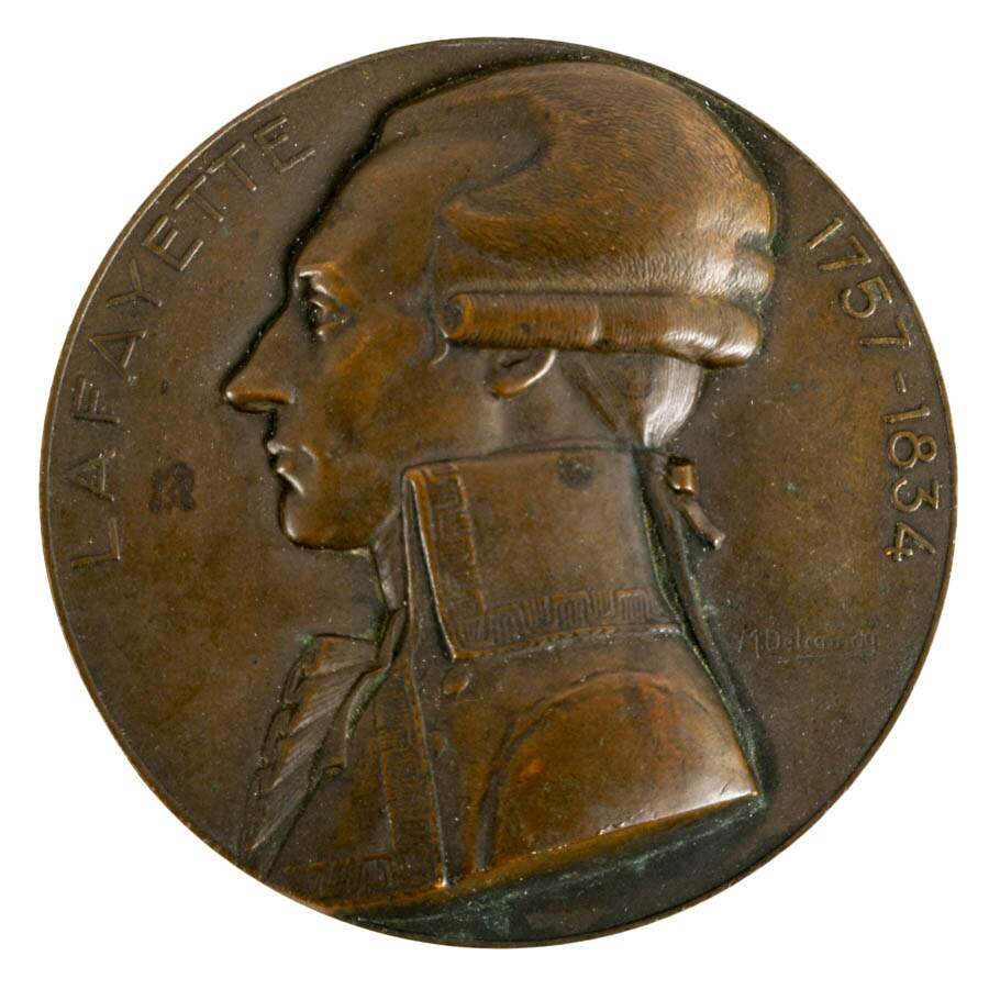 1930 French MS Lafayette Transatlantic Ship Commemorative Bronze Medal-1