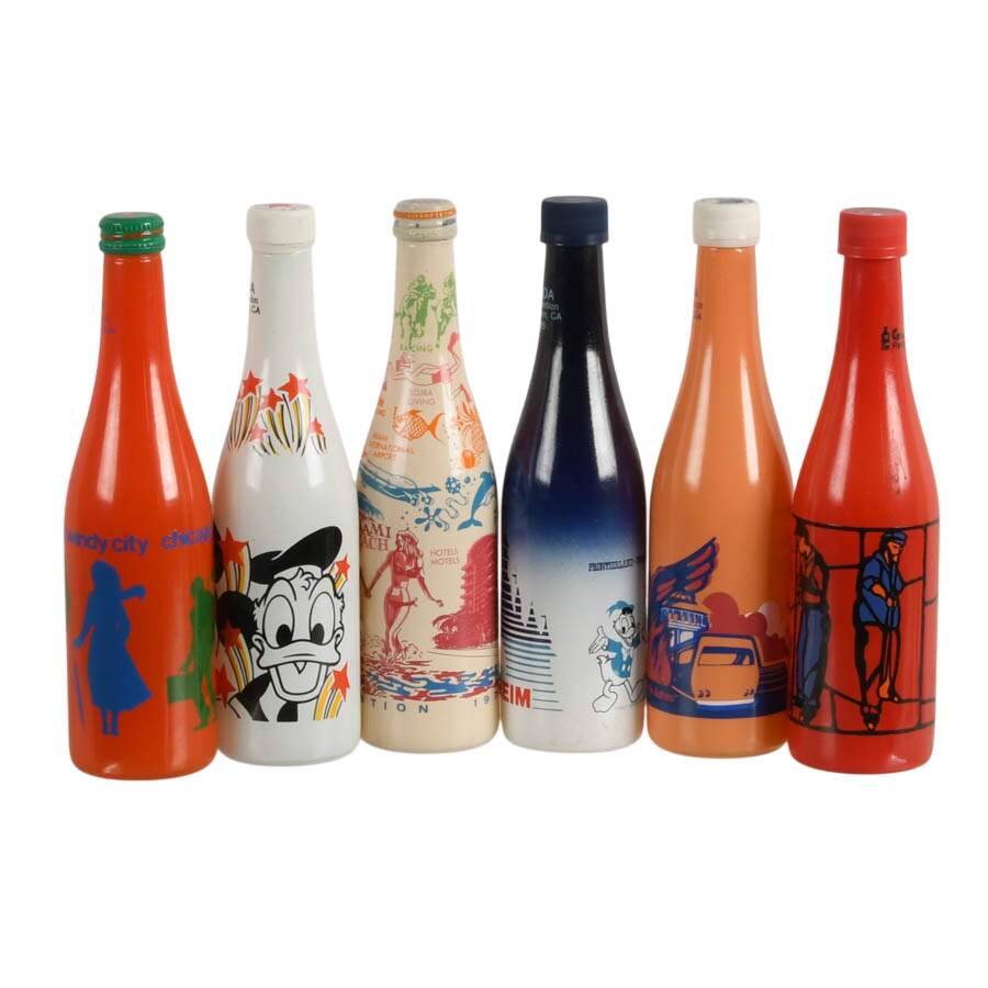 Set of Six NSDA Convention Commemorative Bottles 1973-1994-2