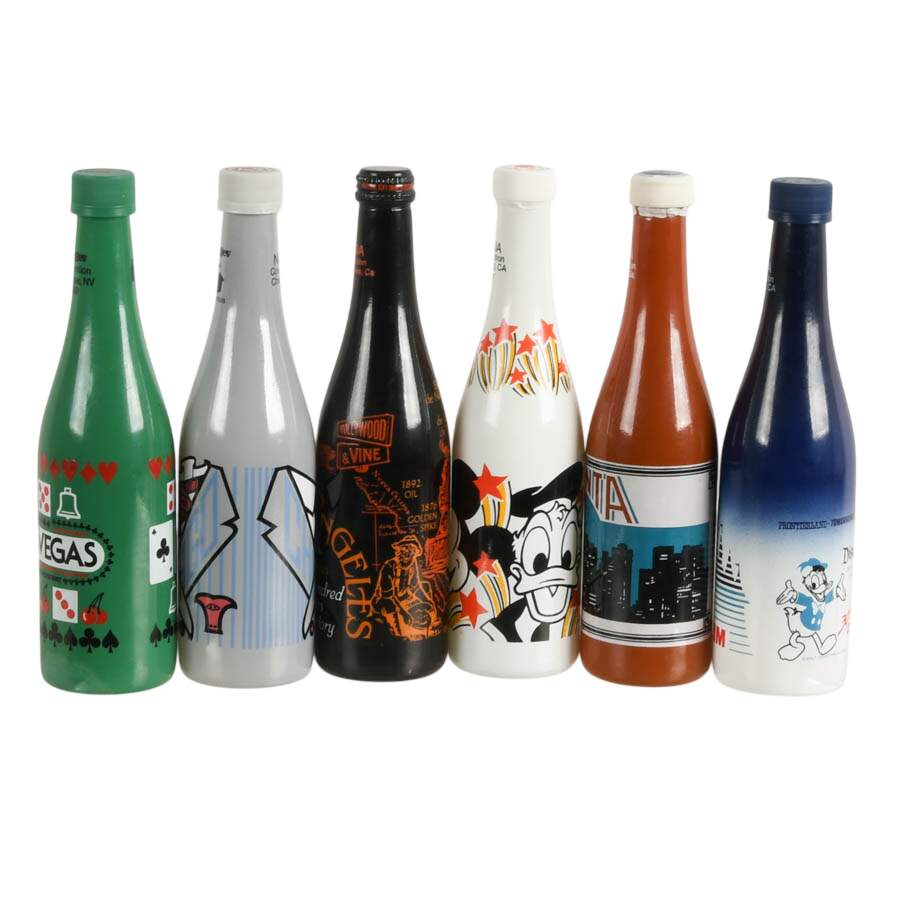 Six-Piece NSDA Convention Commemorative Bottles 1977-1989-2