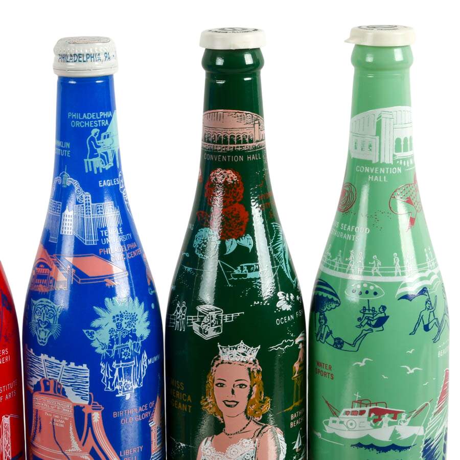 Set of Four NSDA Convention Commemorative Bottles 1962-1970-4