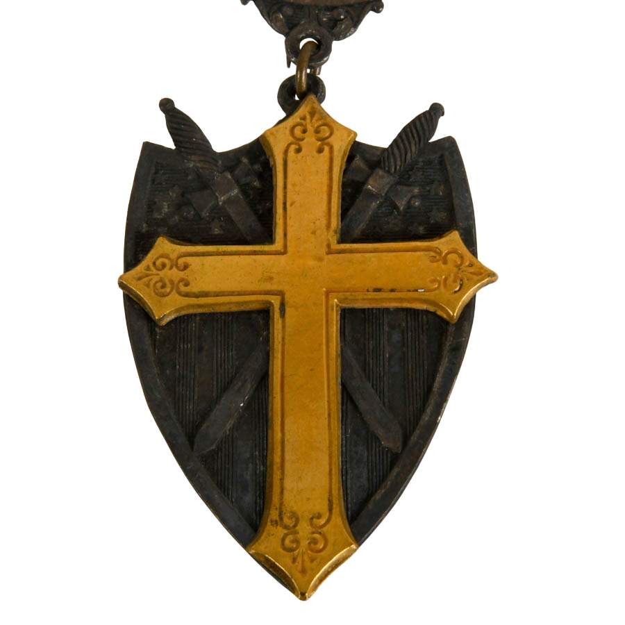 1877 Catholic Knights of America Badge Manufactured by Trebus Steiner-2