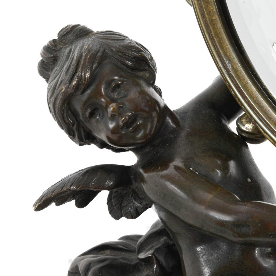 Bronze Cherub Vanity Mirror-2