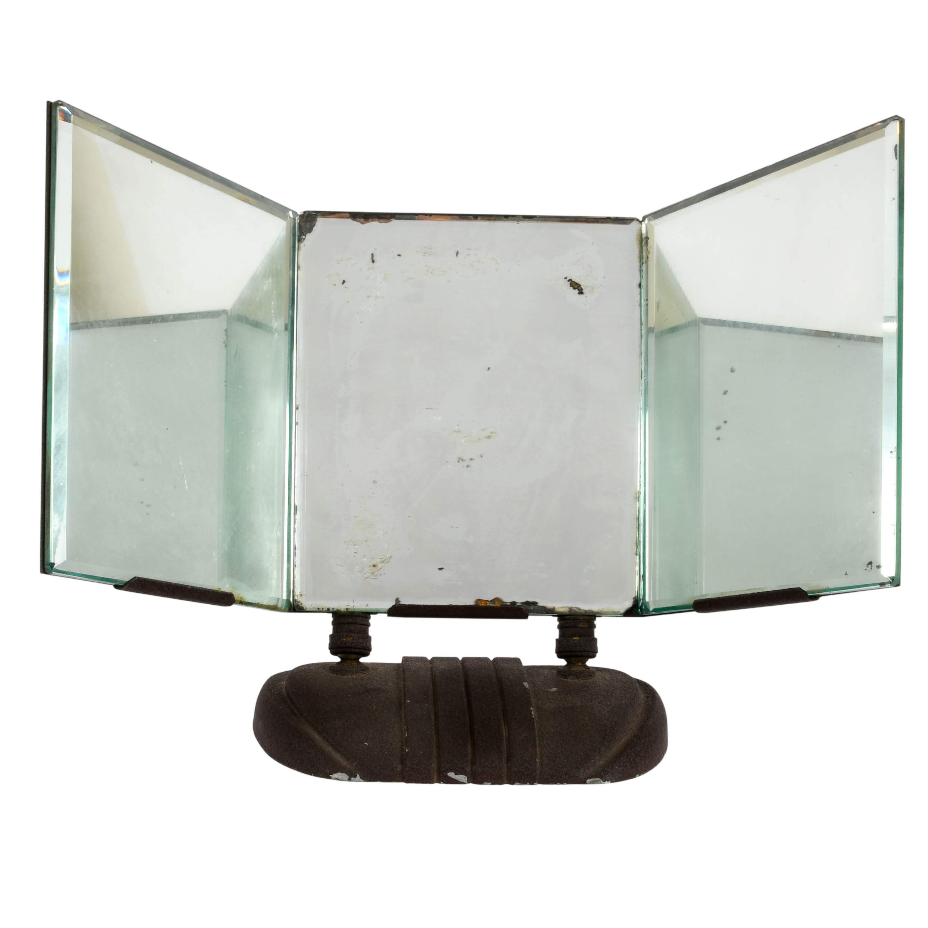 Art Deco Three Panel Glass Department Store Counter Mirror-2