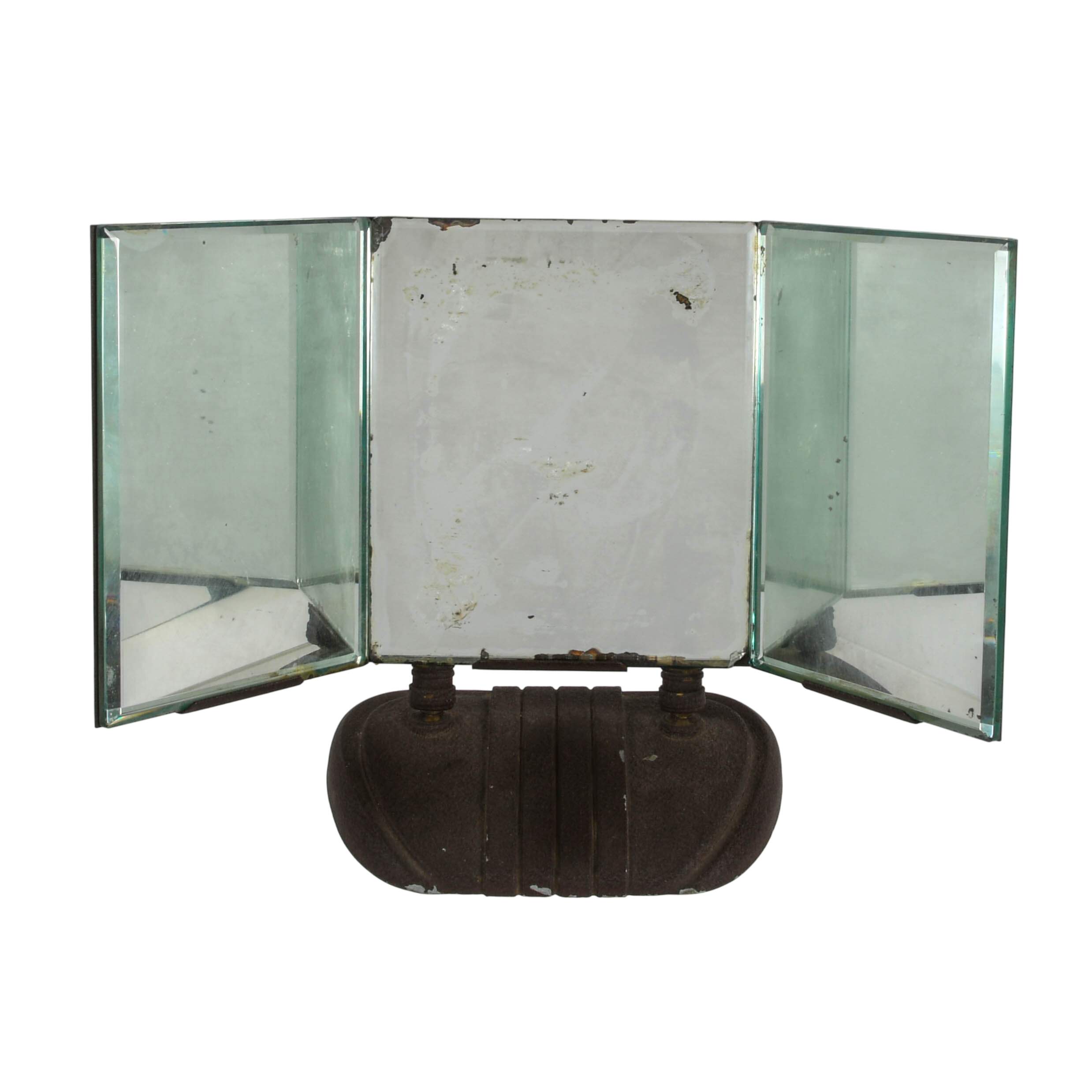 Art Deco Three Panel Glass Department Store Counter Mirror-1