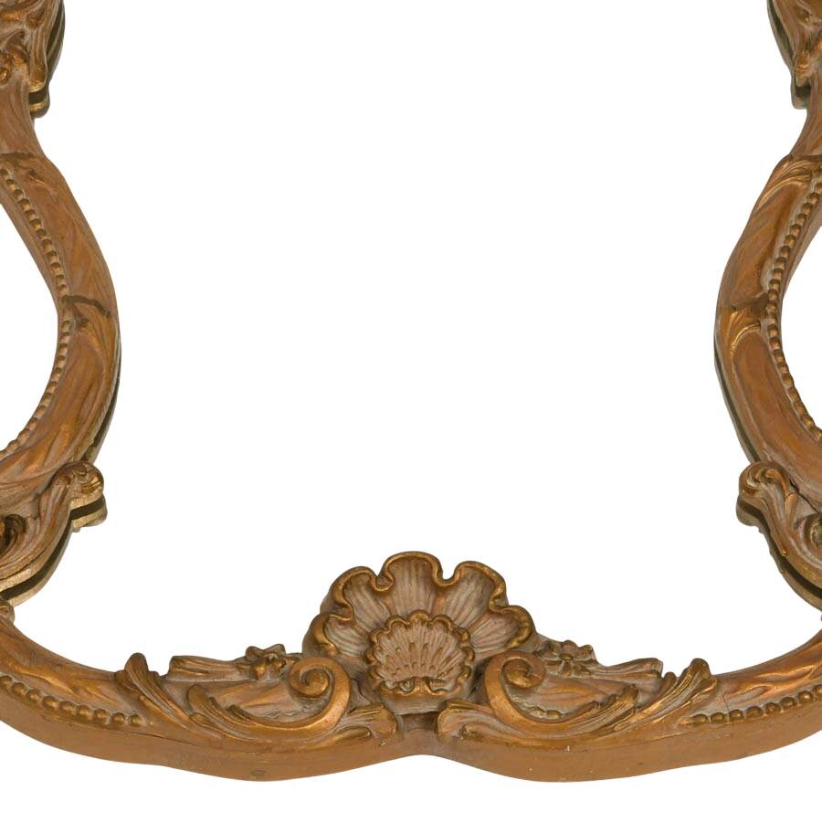 Ornate Gold Wall Mirror with Nature-Inspired Motifs-5