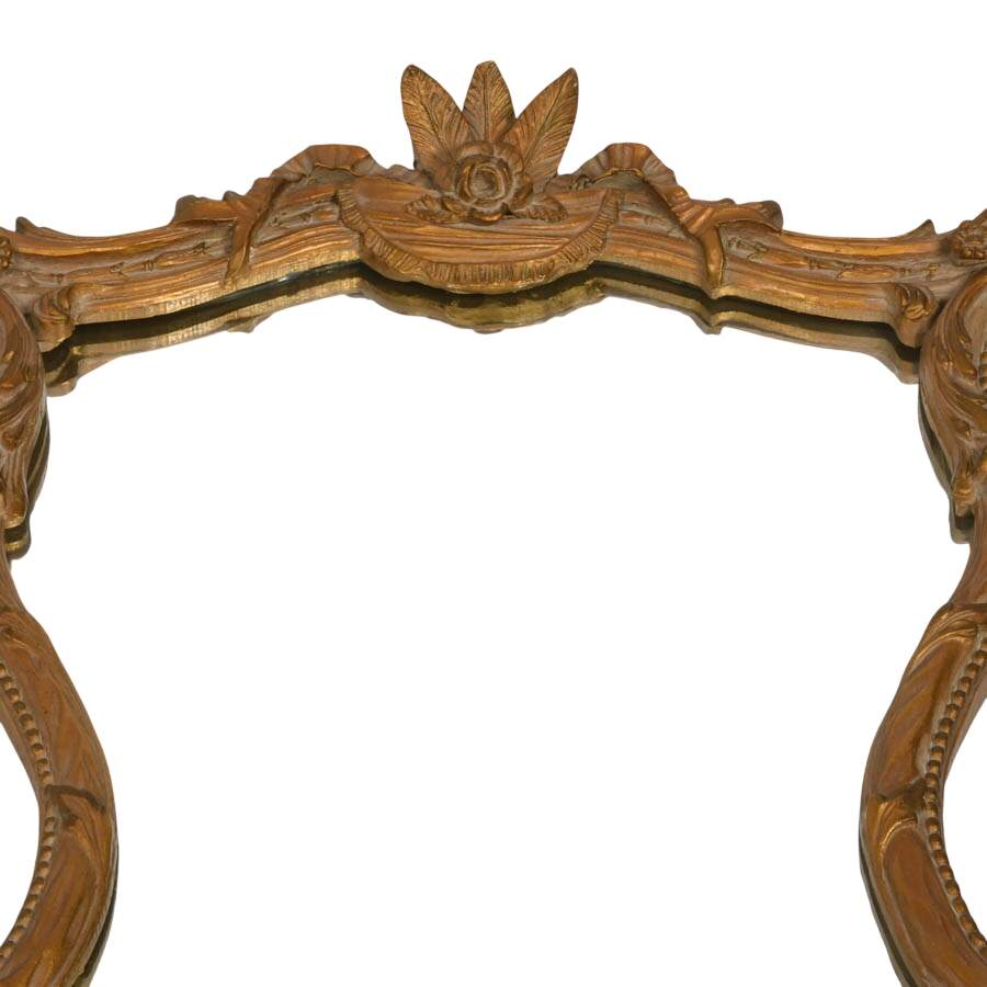 Ornate Gold Wall Mirror with Nature-Inspired Motifs-2
