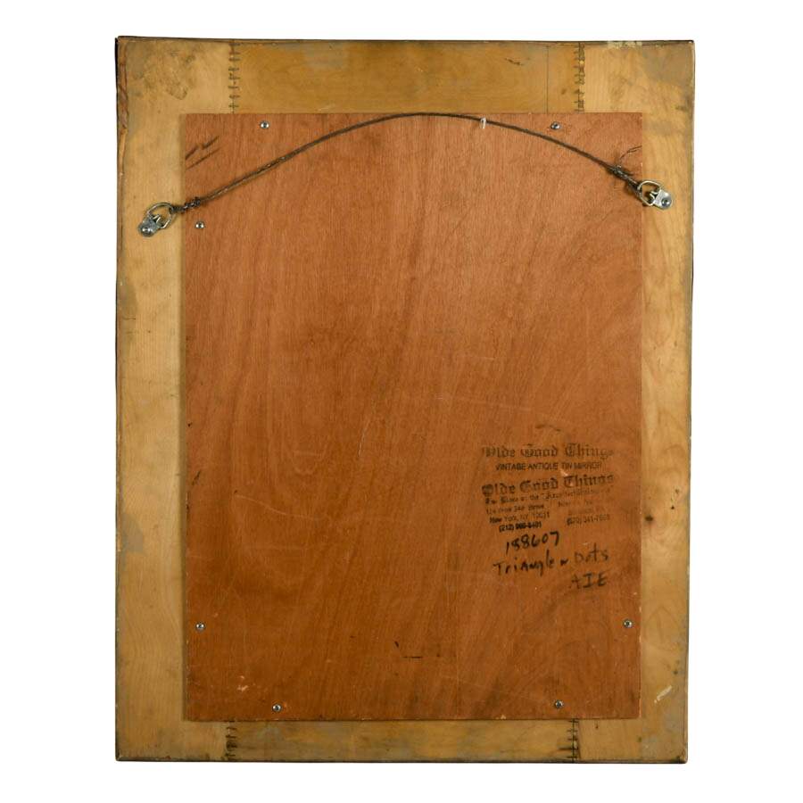 Vintage Tin Geometric Mirror-7