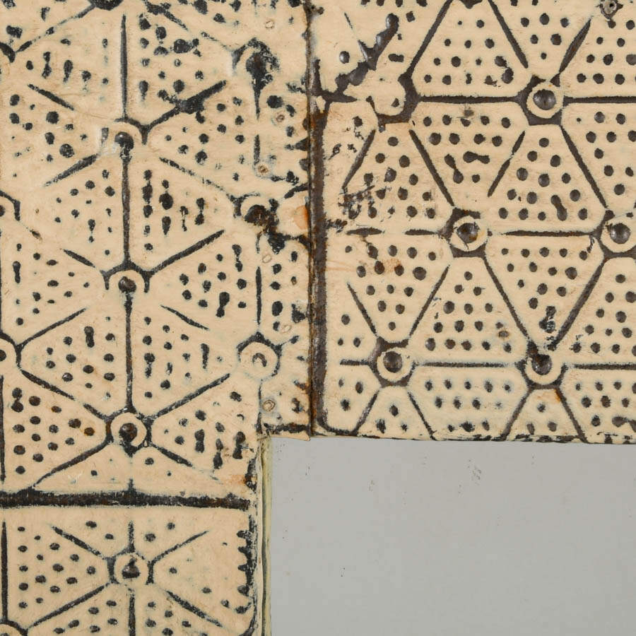 Vintage Tin Geometric Mirror-2