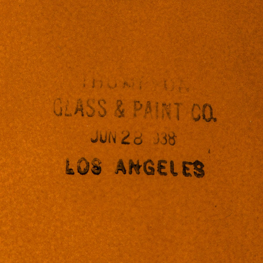 Thompson Glass & Paint Co. Los Angeles Round Painted Wood Mirror-7