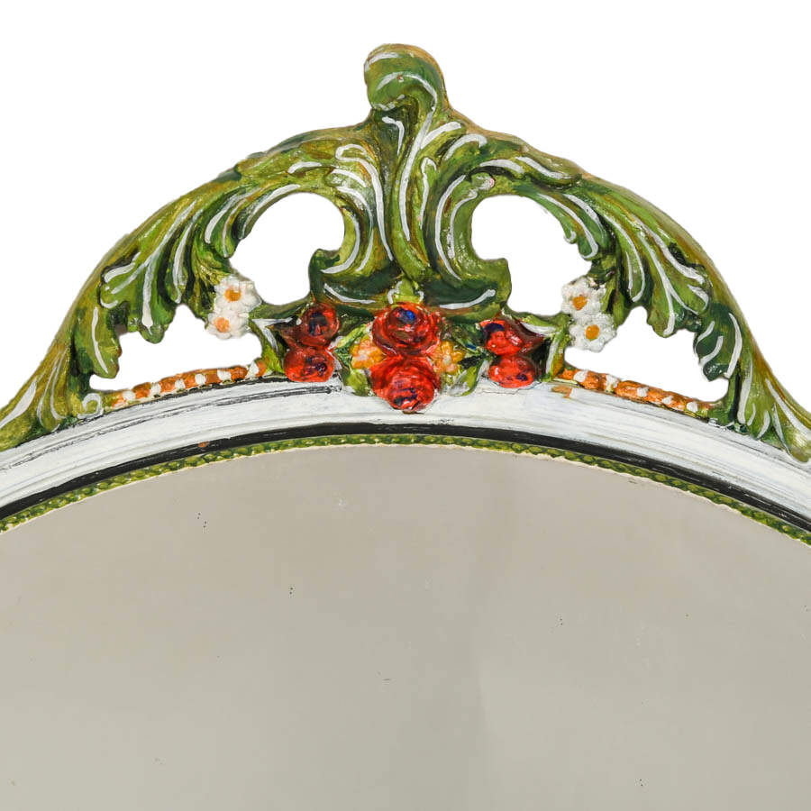 Thompson Glass & Paint Co. Los Angeles Round Painted Wood Mirror-2