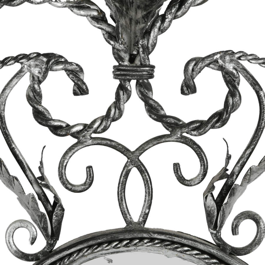 Twisted Iron Starburst Wall Mirror-4