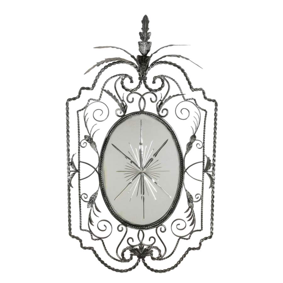 Twisted Iron Starburst Wall Mirror-1