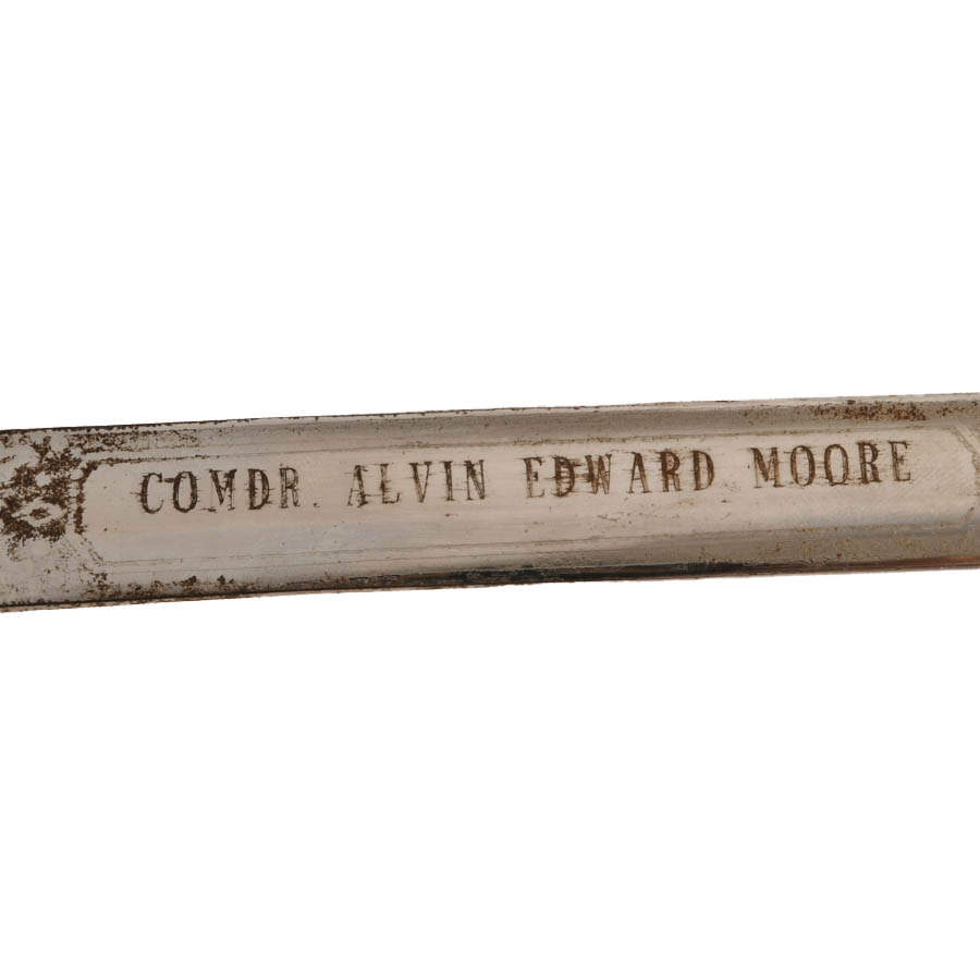 Commander Alvin Edward Moore U.S. Navy Officer Ceremonial Sword-4