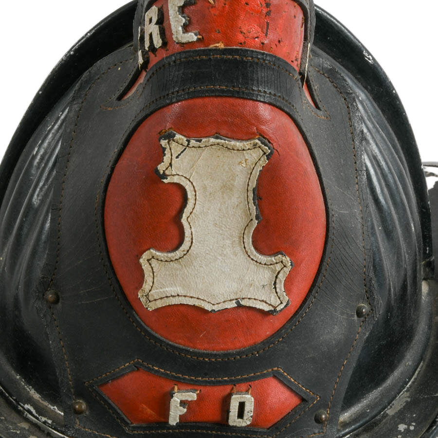 Antique Cairns & Brother No 1 Aluminum and Leather Fireman Helmet-2