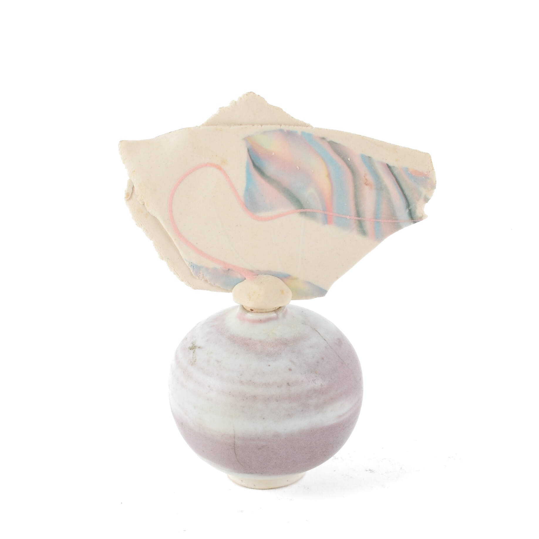 Signed Julie Thompson Pottery Perfume Bottle-3