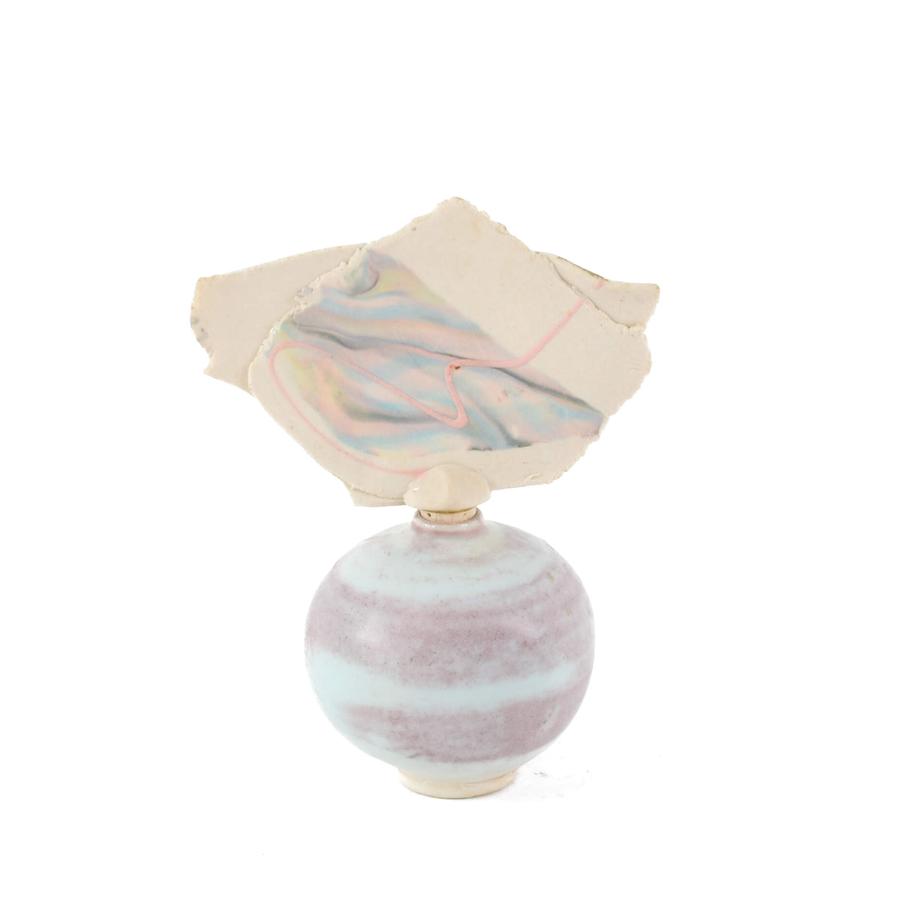 Signed Julie Thompson Pottery Perfume Bottle-1