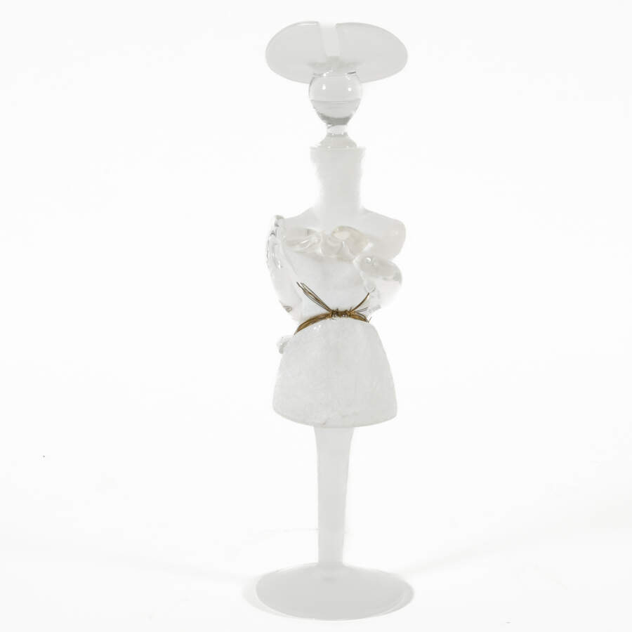 Gold Wire Figural Perfume Bottle by Elena Graure-1