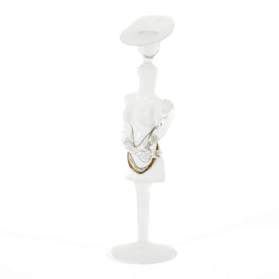 Gold Wire Figural Perfume Bottle by Elena Graure-4