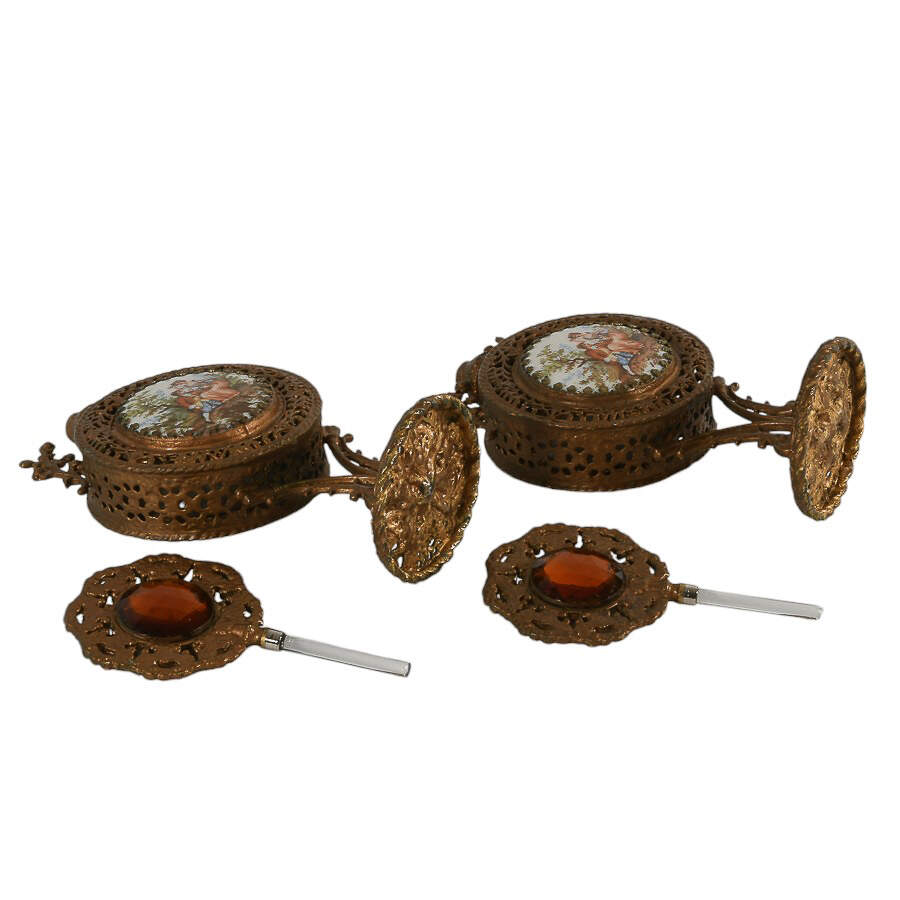 Matched Pair of Ormolu Perfume Bottles-11