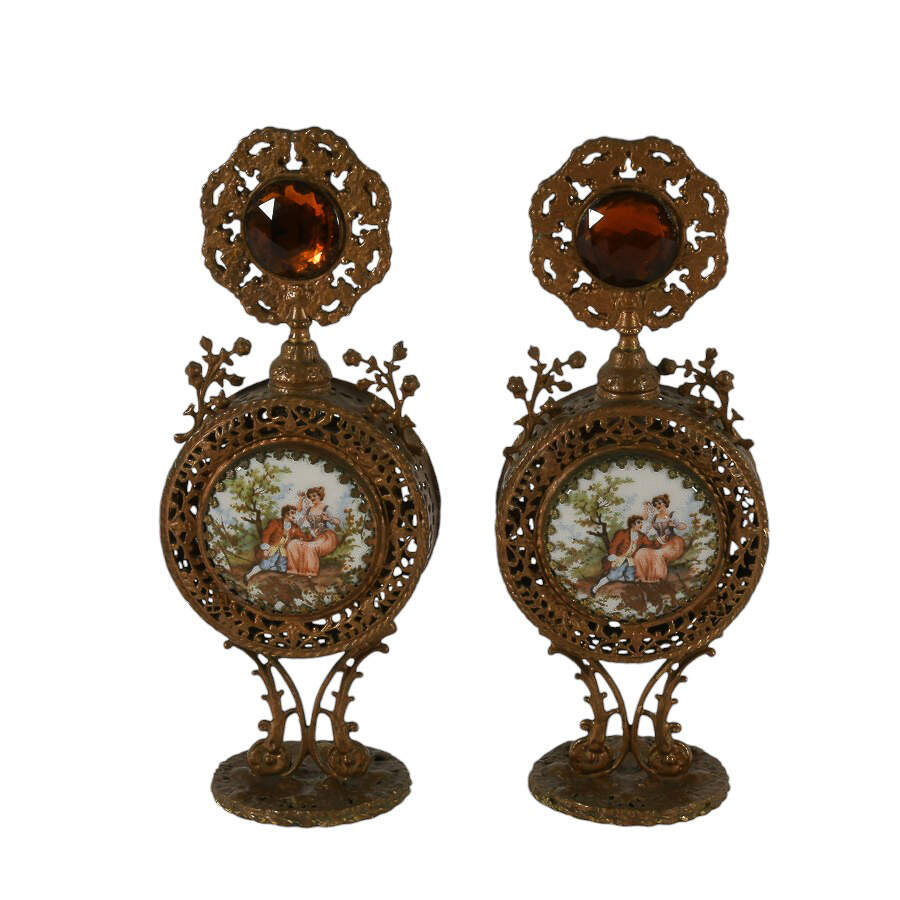 Matched Pair of Ormolu Perfume Bottles-4