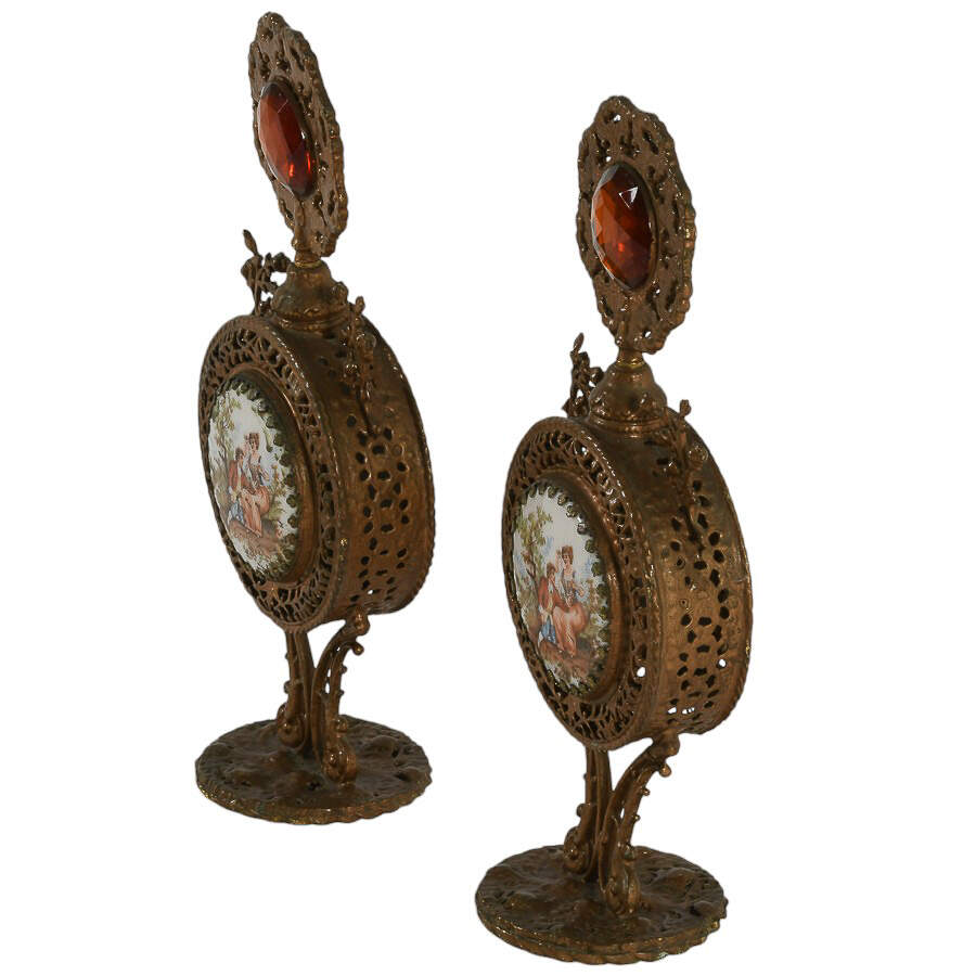 Matched Pair of Ormolu Perfume Bottles-2