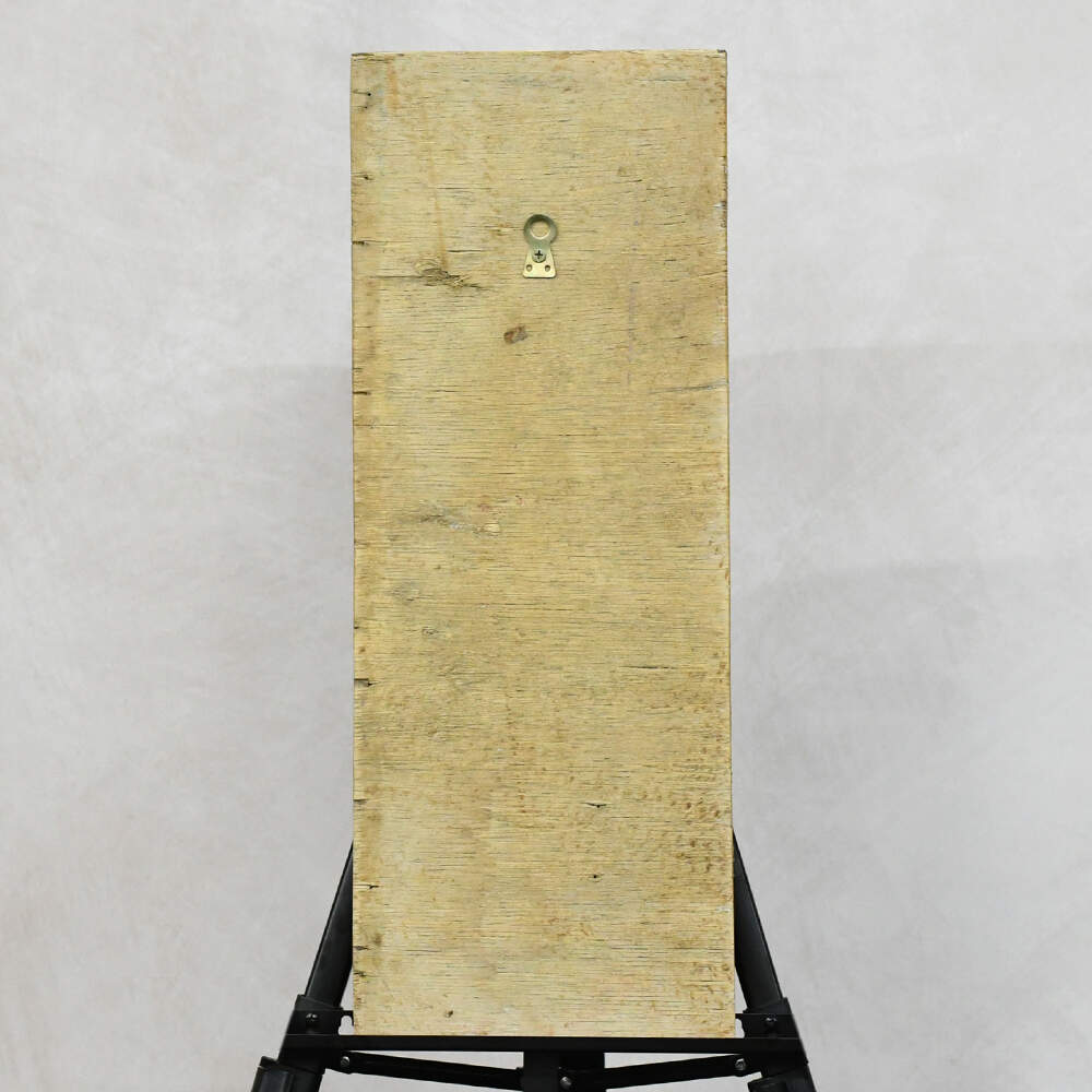 Manuel Paz Untitled Acrylic on Reclaimed Wood, Just a Man and His Bike-2