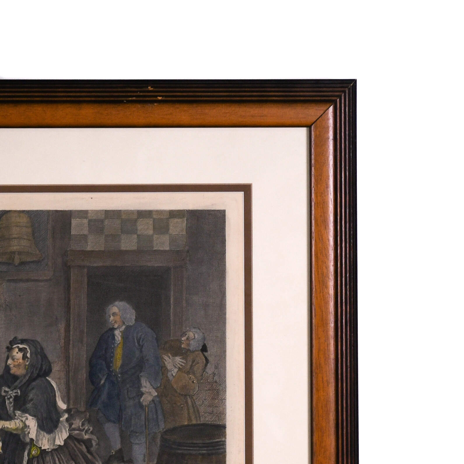 Framed Engraving of William Hogarth's "A Harlot's Progress"-4