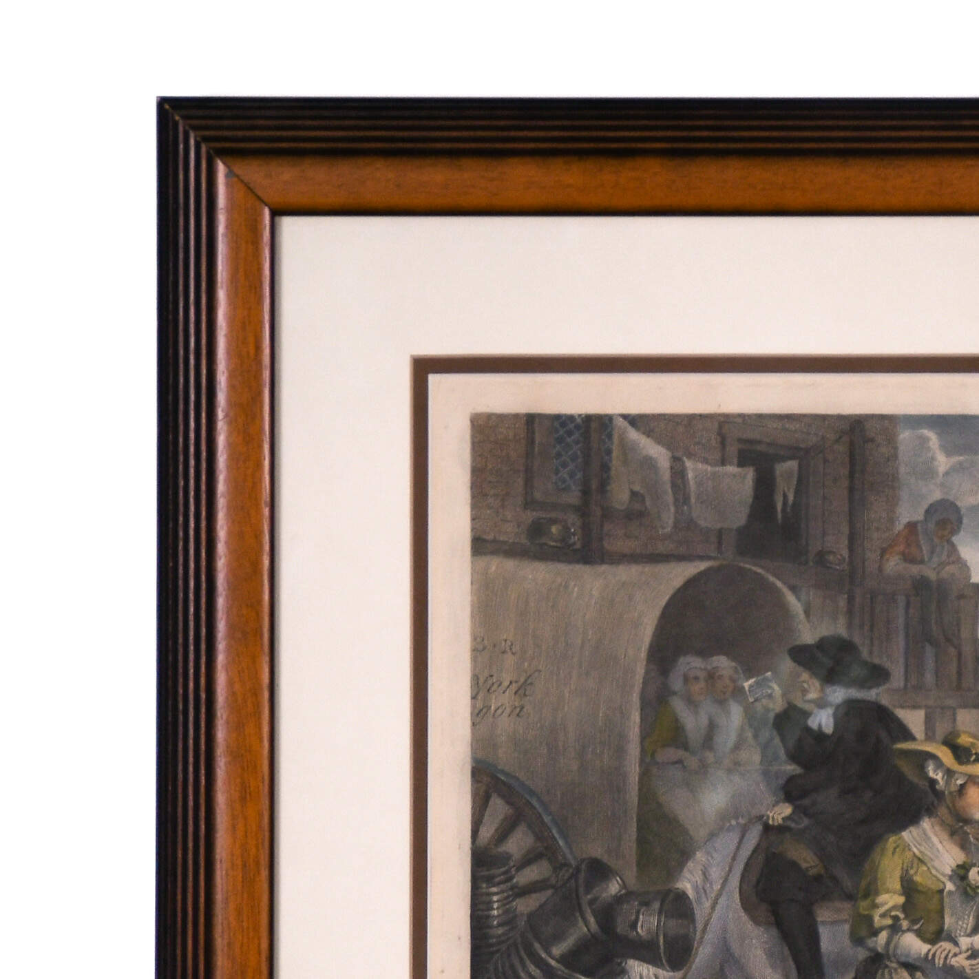 Framed Engraving of William Hogarth's "A Harlot's Progress"-2