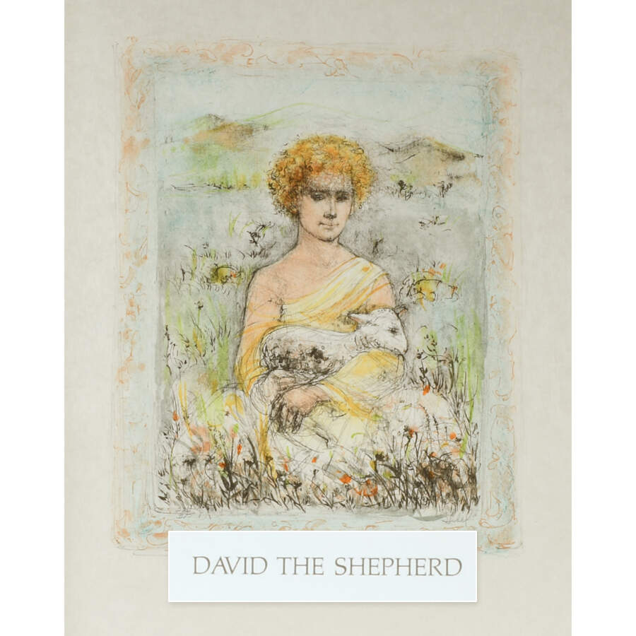 Limited Edition Edna Hibel "David Suite 1978" Portfolio of 6 Lithographs-9