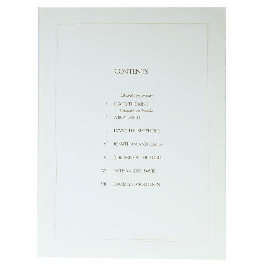 Limited Edition Edna Hibel "David Suite 1978" Portfolio of 6 Lithographs-6